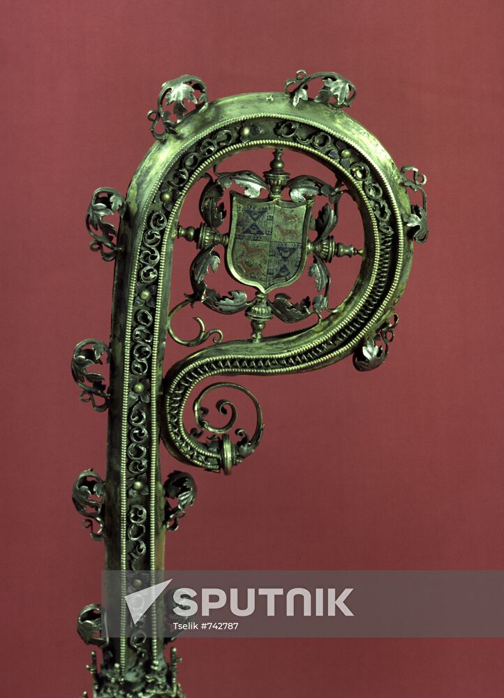 Baculus with Gomez and Lopez coat of arms