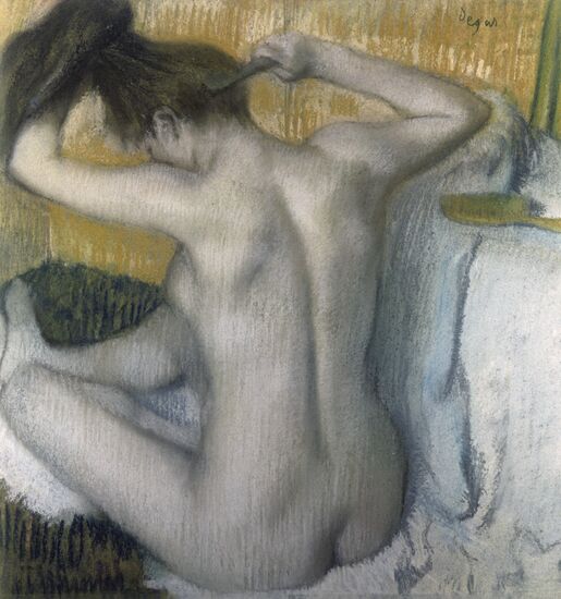 "Woman Combing Her Hair". Reproduction