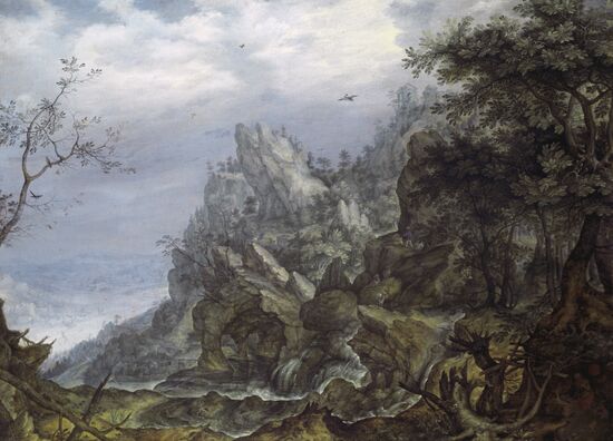 "Rocky Landscape with Saint Jerome". Reproduction