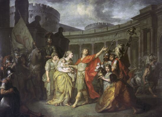 Reproduction of "Parting of Hector and Andromache" by A. Losenko