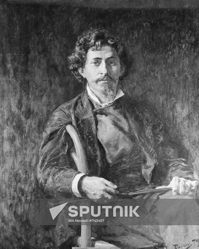 Vasily Polenov. "Portrait of Ilya Repin". Reproduction