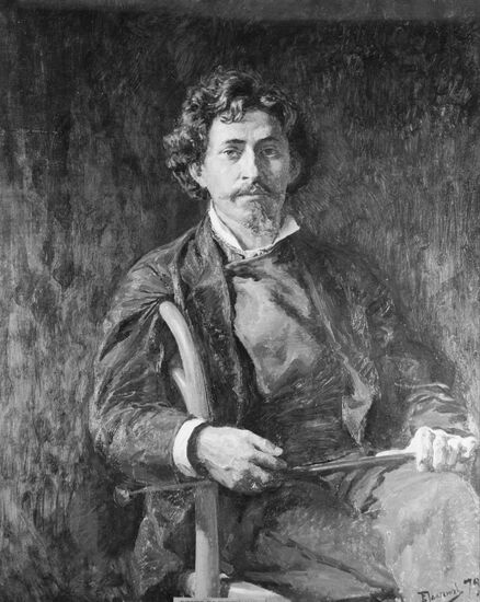Vasily Polenov. "Portrait of Ilya Repin". Reproduction