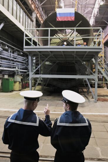 Laying of lead submarine Novorossisk of project 636
