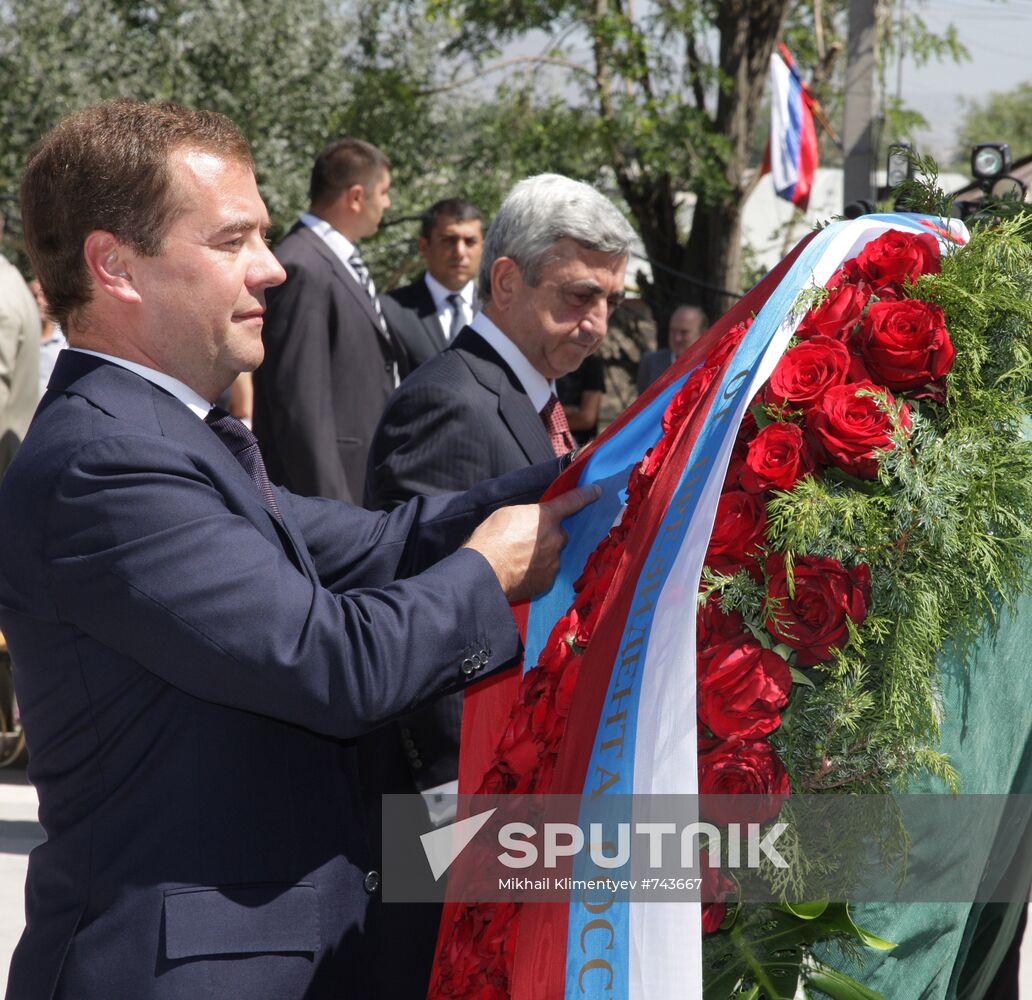 Dmitry Medvedev's state visit to Armenia. Day two
