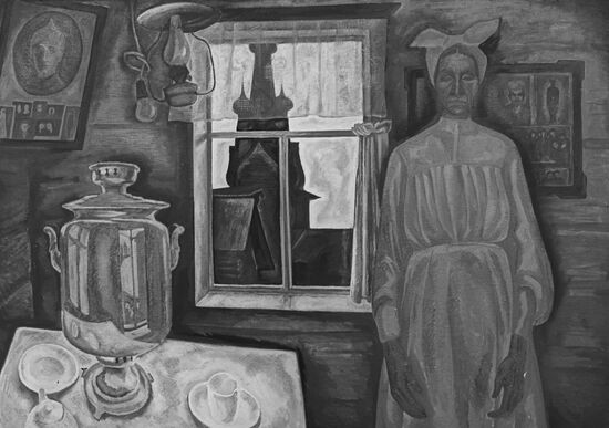 Reproduction of Viktor Popkov's painting "Alone"