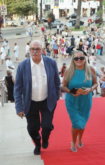 Nikita Mikhalkov and his wife, Tatyana