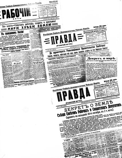 "Pravda" newspaper issues. Reproduction