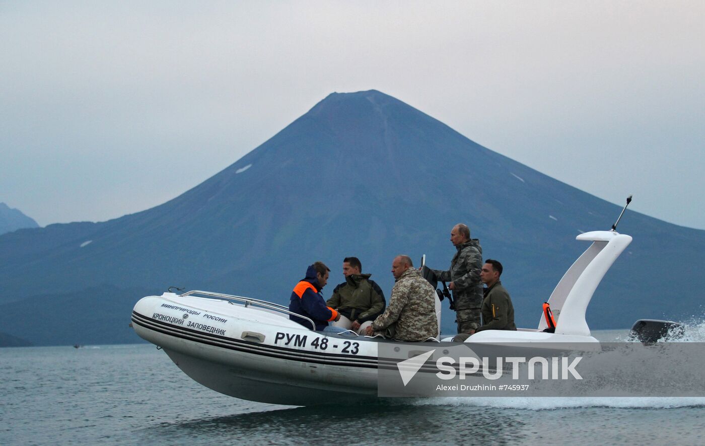 Vladimir Putin visiting South Kamchatka Sanctuary