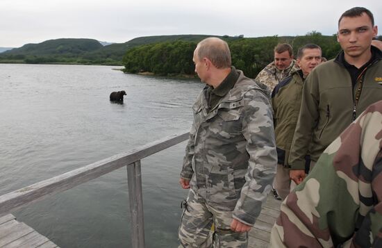 Vladimir Putin visiting South Kamchatka Sanctuary