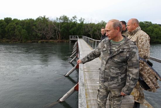 Vladimir Putin visiting South Kamchatka Sanctuary
