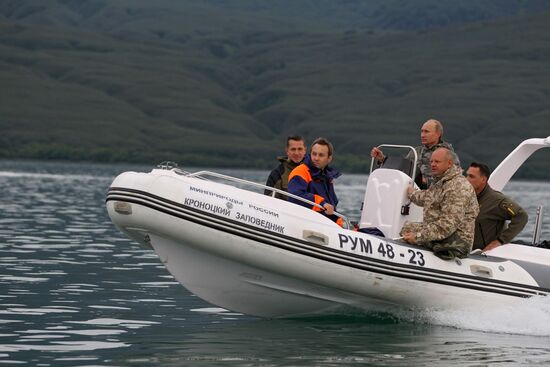Vladimir Putin visiting South Kamchatka Sanctuary