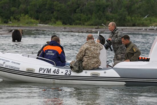 Vladimir Putin visiting South Kamchatka Sanctuary