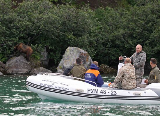 Vladimir Putin visiting South Kamchatka Sanctuary