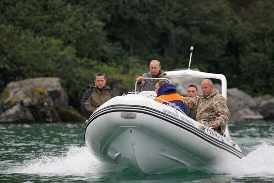 Vladimir Putin visiting South Kamchatka Sanctuary