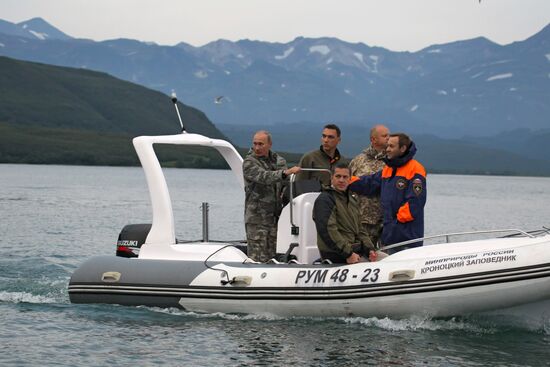 Vladimir Putin visiting South Kamchatka Sanctuary