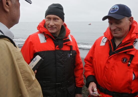 Vladimir Putin visits Olga Bay