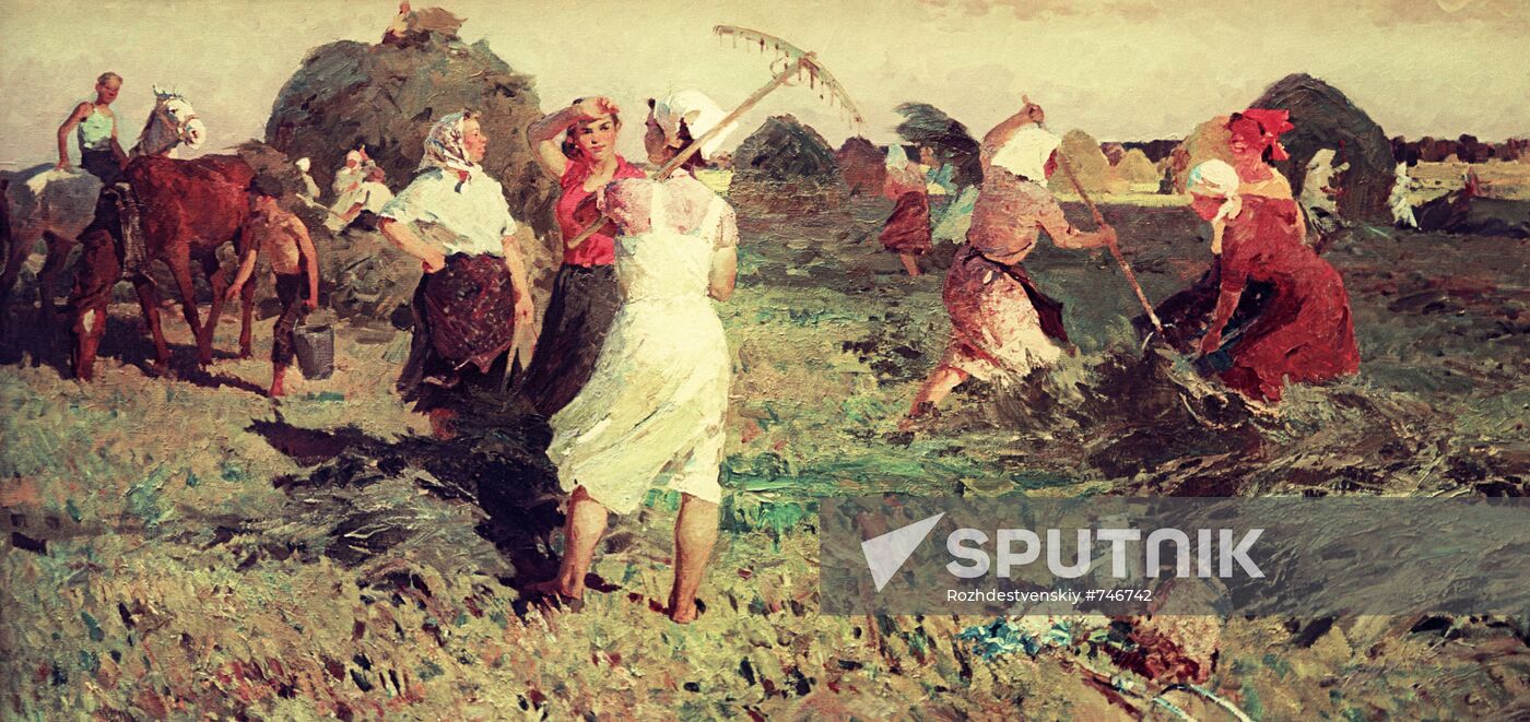 Picture "Hay-making" by Nikolay Krapivin