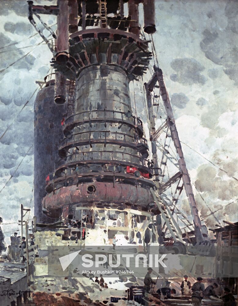 "Kuznetskstroi. Blast Furnace №1" by P. Kotov