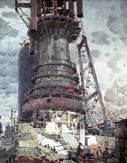 "Kuznetskstroi. Blast Furnace №1" by P. Kotov