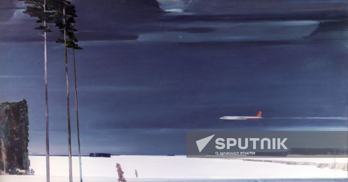 Painting by Georgi G. Nisski "Over the Snow"
