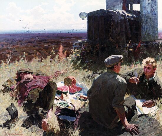 Painting by V. Kabanov "Afternoon on the Farm"