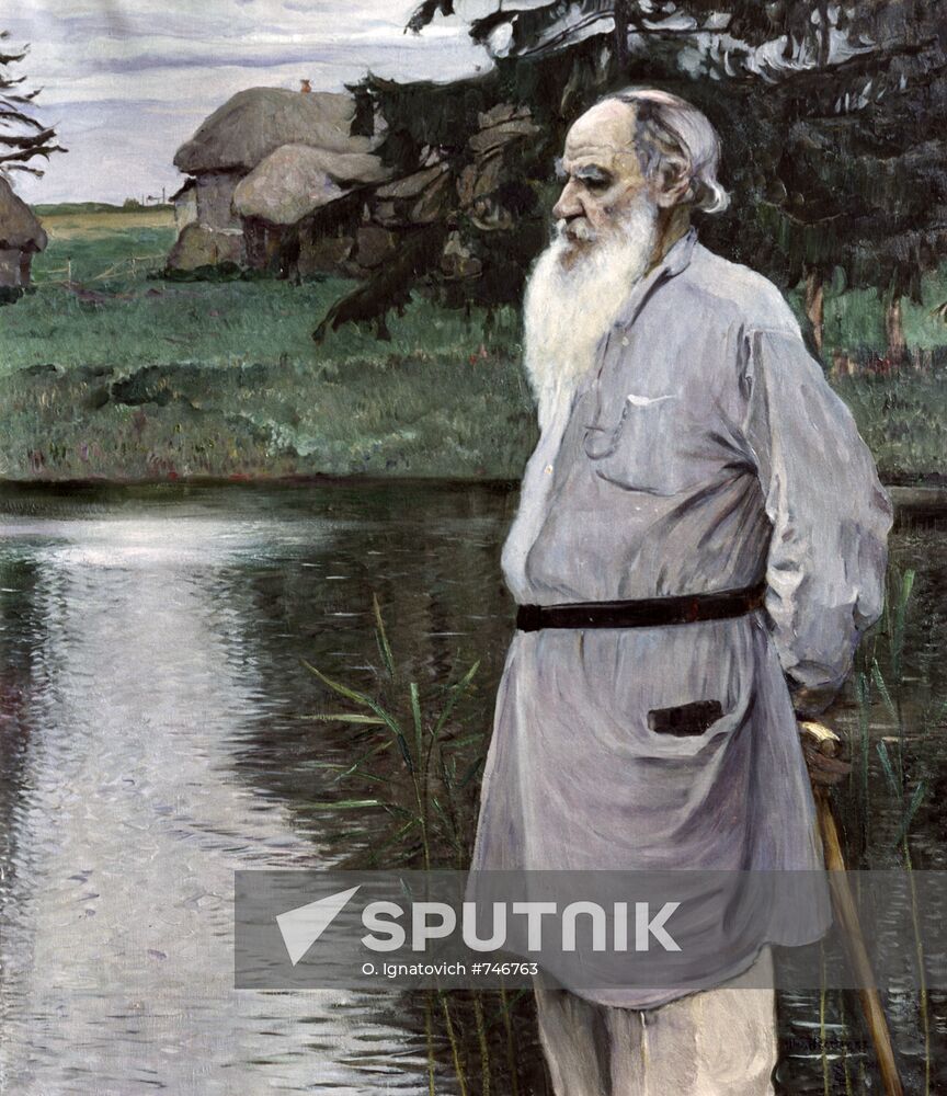 "Portrait of Leo Tolstoy" by Mikhail Nesterov