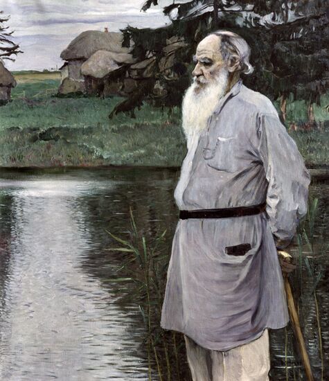 "Portrait of Leo Tolstoy" by Mikhail Nesterov