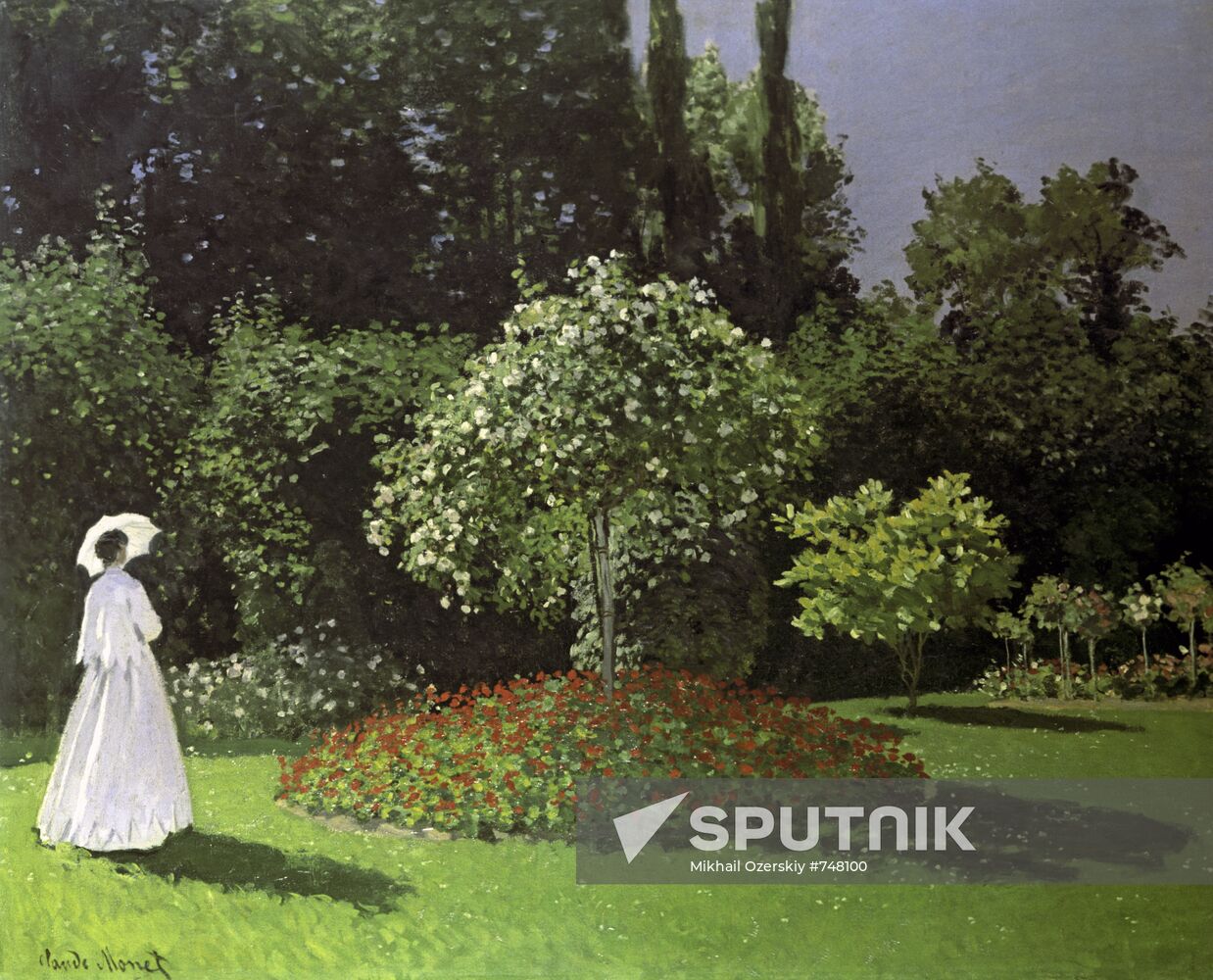 "Woman in the Garden". Reproduction