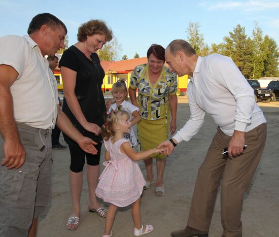 Vladimir Putin drives along Chita - Khabarovsk highway