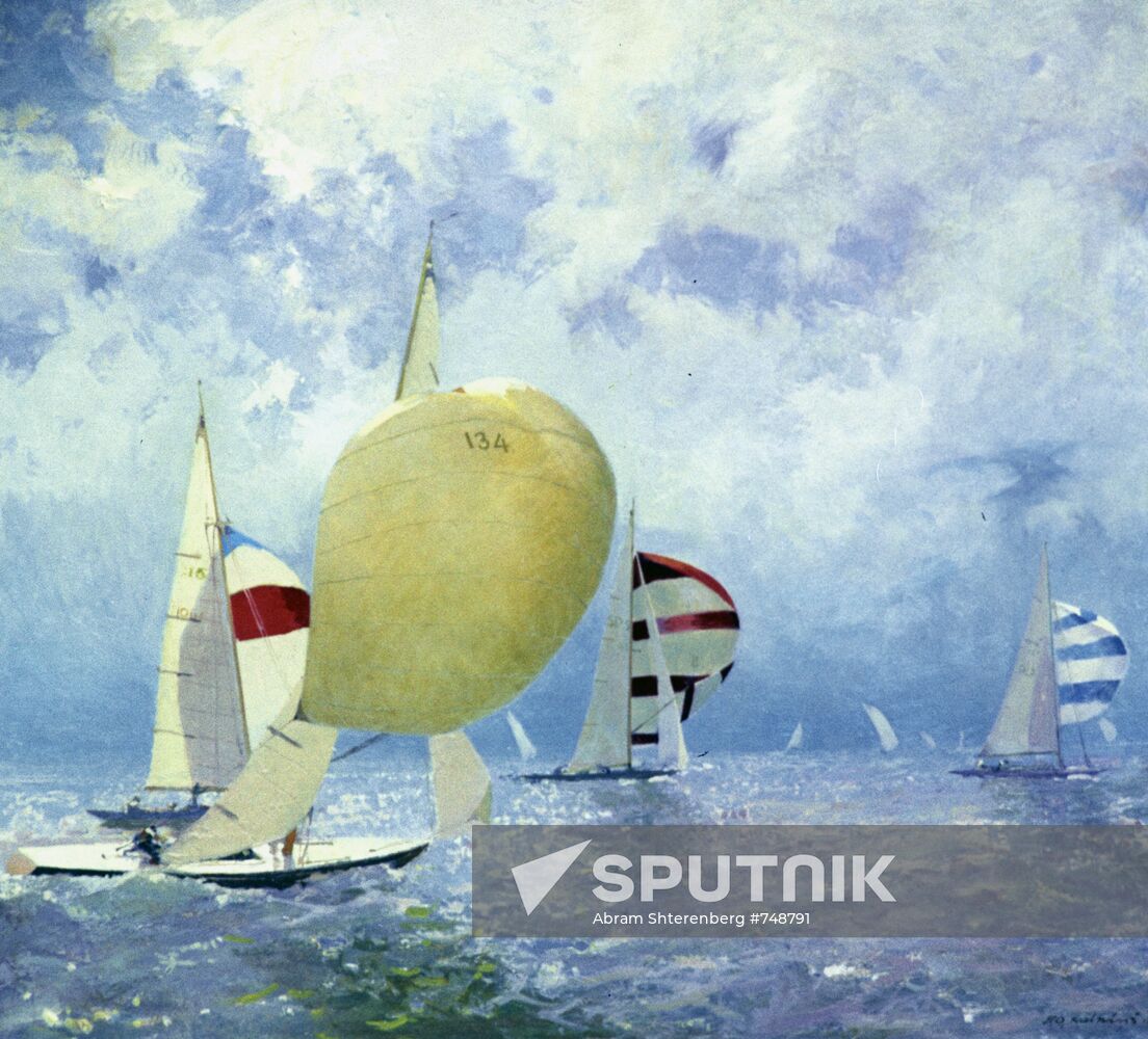 Painting "Regatta" by Eduard Kalniņš