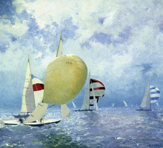 Painting "Regatta" by Eduard Kalniņš
