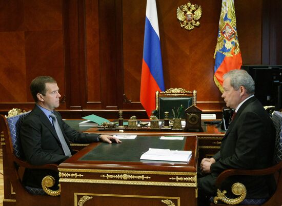 Dmitry Medvedev meets with Viktor Basargin