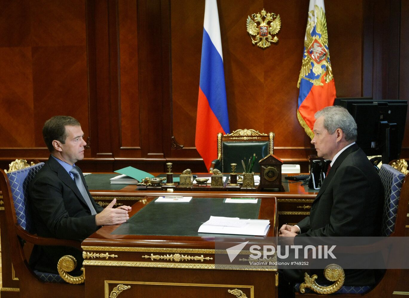 Dmitry Medvedev meets with Viktor Basargin