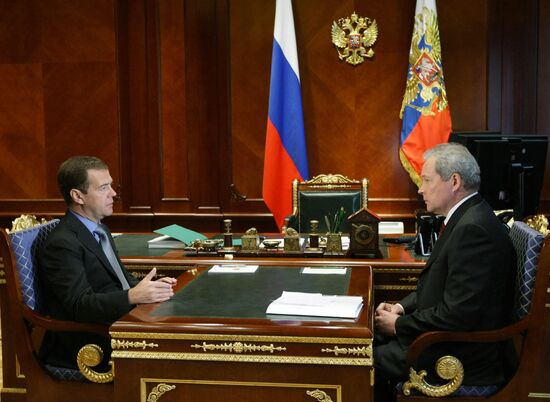 Dmitry Medvedev meets with Viktor Basargin