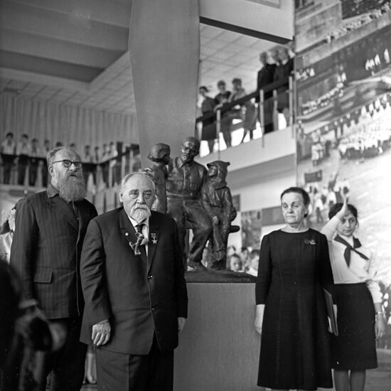 Old Bolsheviks L.F.Konokotin, F.N.Petrov and K.L.Maksimova