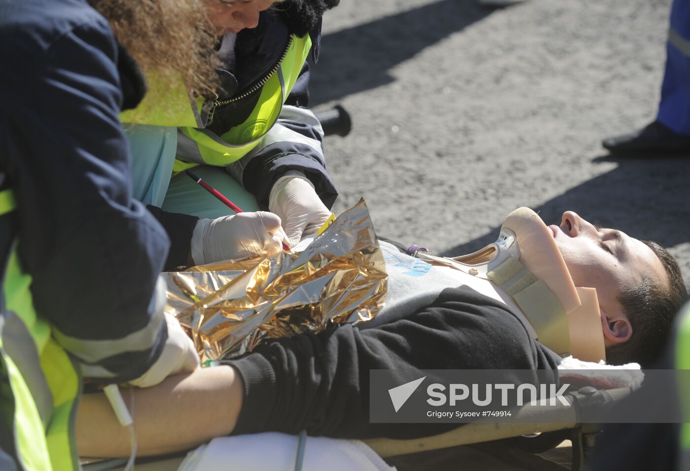 Search-and-rescue exercise in Sheremetyevo airport