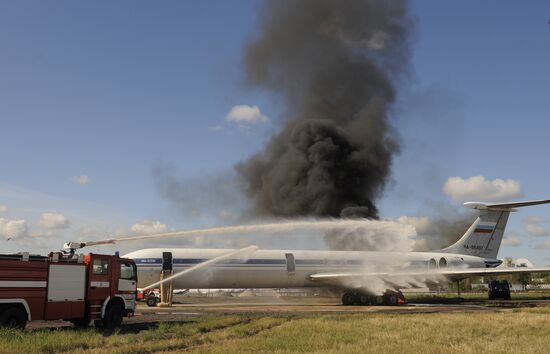 Search-and-rescue exercise in Sheremetyevo airport