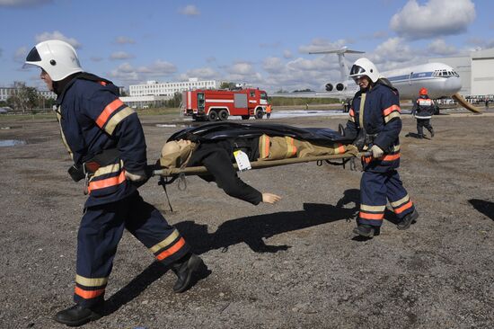 Search-and-rescue exercise in Sheremetyevo airport