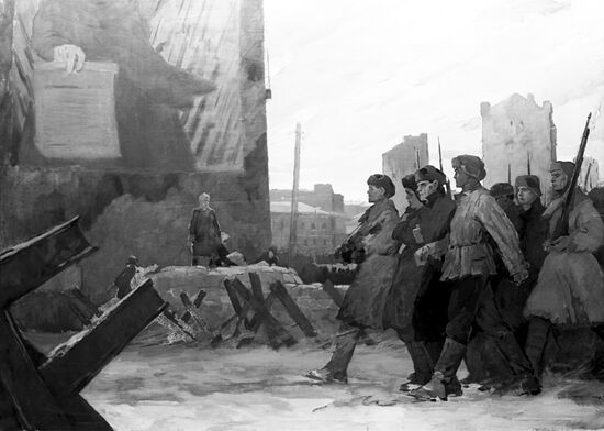 Reproduction of painting "Moscow. 1941" by I. Agapov