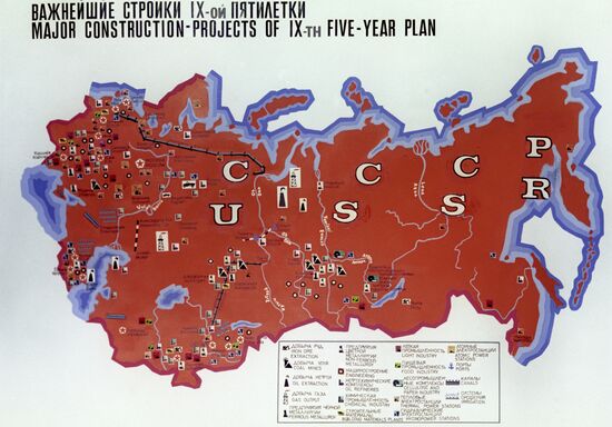 "Major Construction-Projects of the 9th 5-year Plan" map