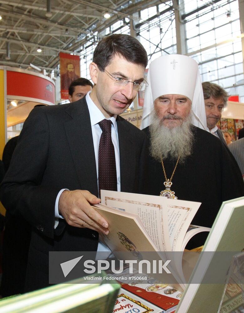 Igor Shchegolev and Metropolitan Kliment of Kaluga and Borovsk