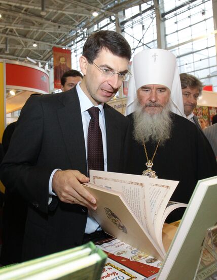Igor Shchegolev and Metropolitan Kliment of Kaluga and Borovsk