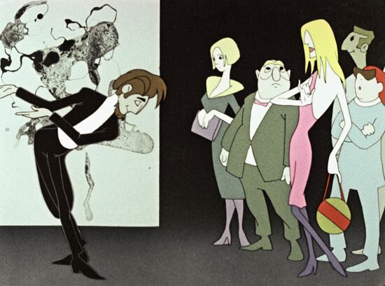 Shot from animated film "The Case of the Artist"