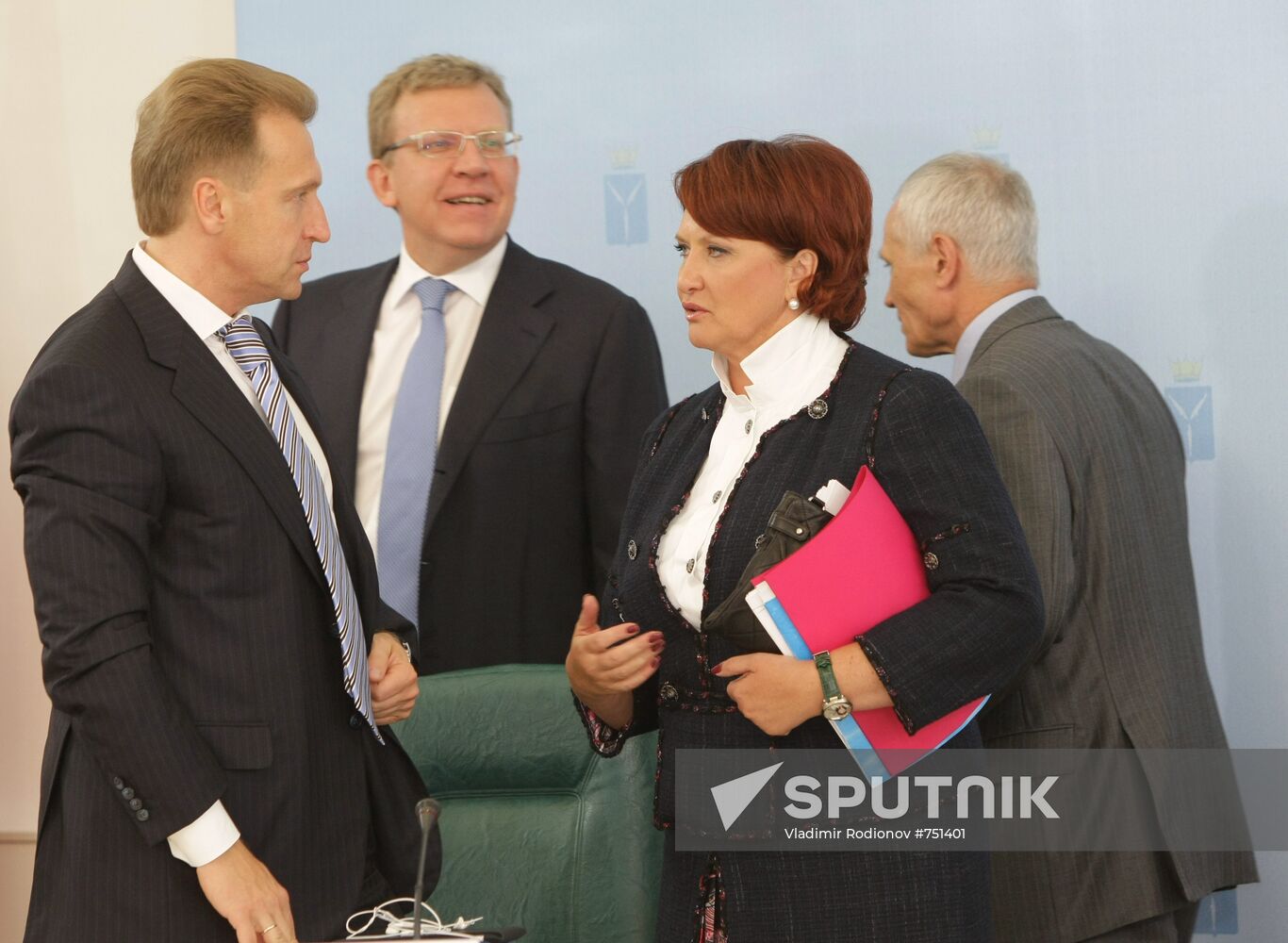 Igor Shuvalov, Aleksei Kudrin and Yelena Skrynnik