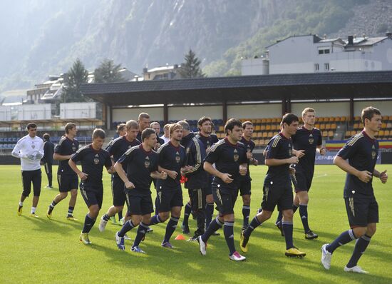 Football. Open training session of Russian Football Team