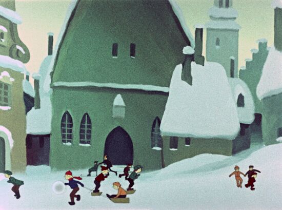 Frame from animation film "Snow Queen"