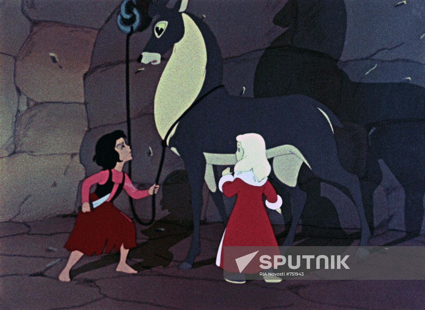 Frame from animation film "Snow Queen"
