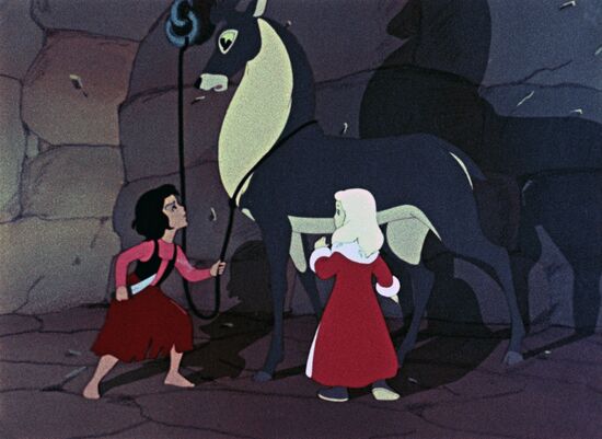 Frame from animation film "Snow Queen"