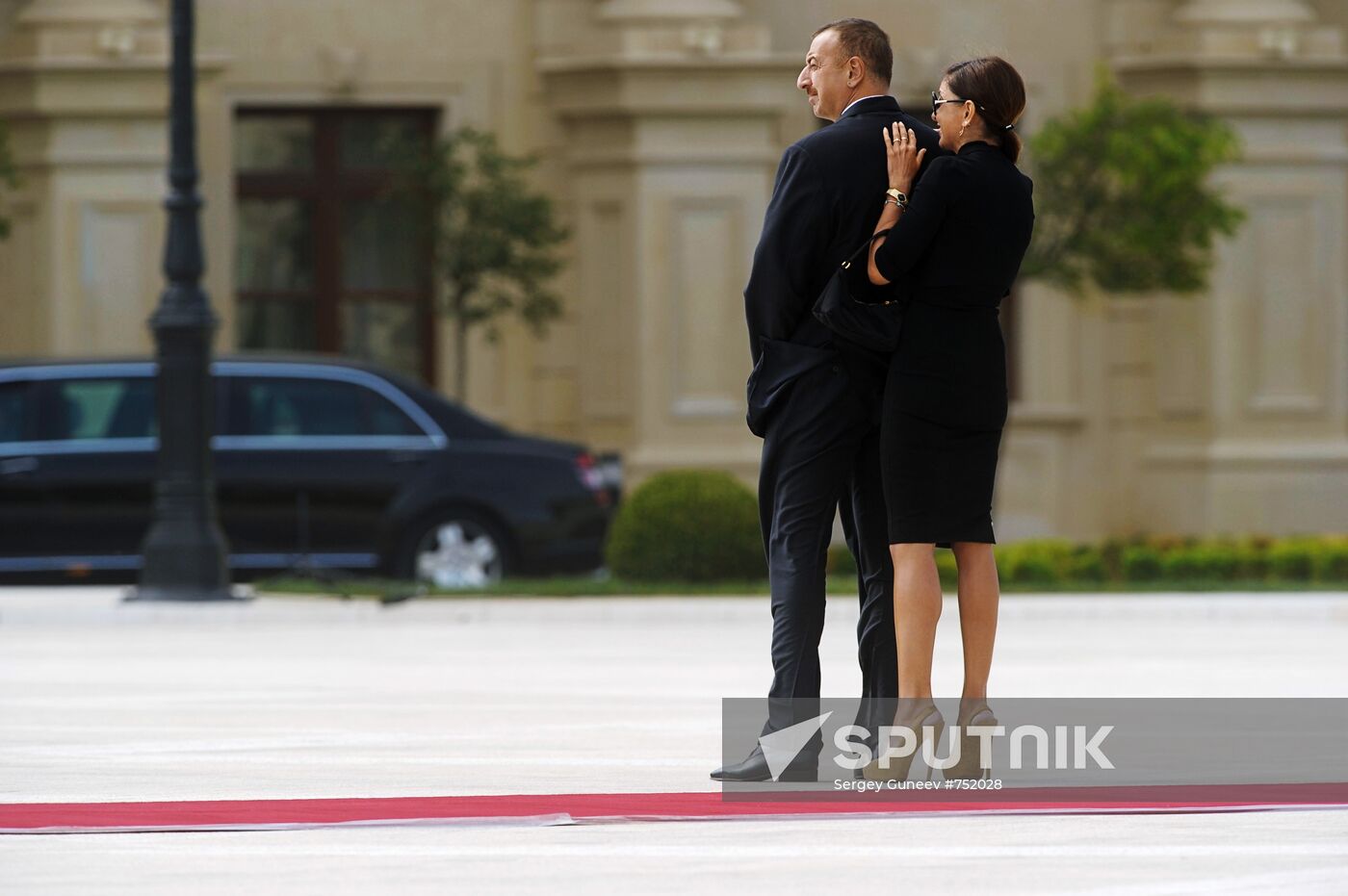 Azerbaijani President Ilkham Aliyev and his wife, Mekhriban