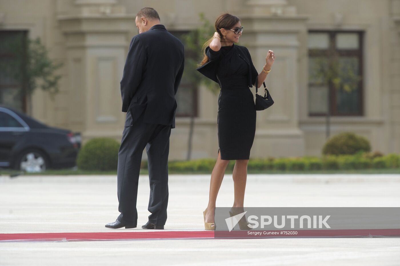 Azerbaijani President Ilkham Aliyev and his wife, Mekhriban